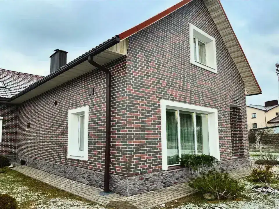 Фасадная отделка АМК дом 4